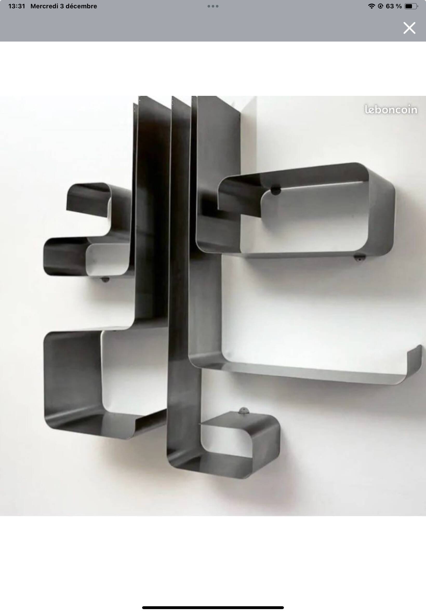 Zig Zag bookcase model by Joelle Ferlande for Kappa edition