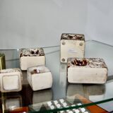 Set of vintage cubist ceramic vases by schaffenacker 1970