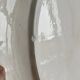 Large oval dish in sculpted white ceramic