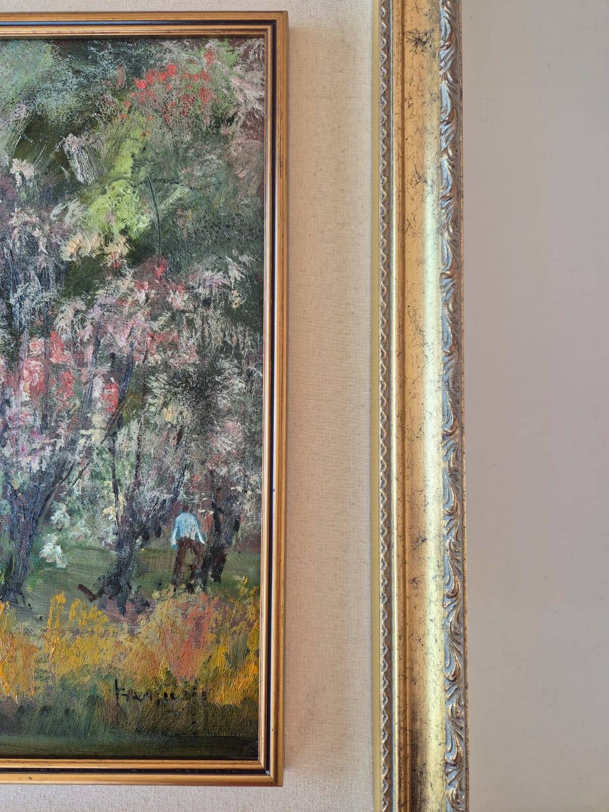 Tableau Huile sur Bois "Primavera" par Guido Bertuzzi - École Milanaise (19