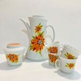 Teapot & 4 cups 70s winterling schwarzenback bavaria germany-retro-cuisine -vintage