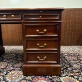 Classic English Desk with Green Leather