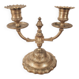 2-light brass chandelier