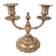 2-light brass chandelier
