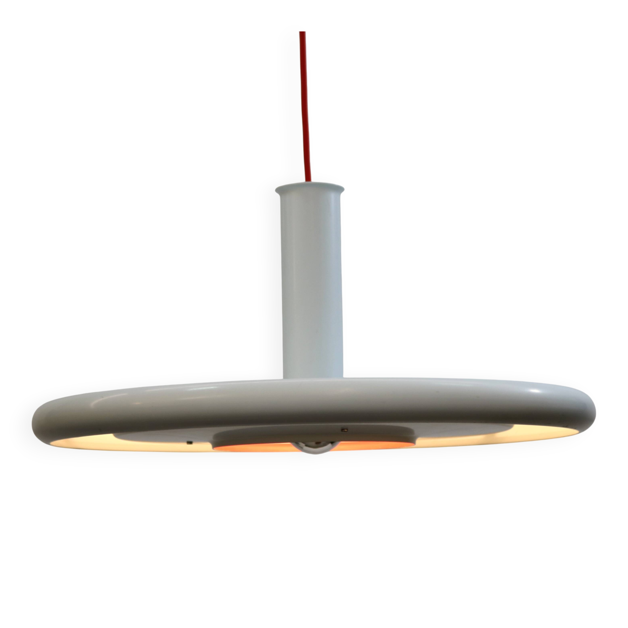 White XL Fog & Morup Optima Pendant Lamp: Hans Due Design, Denmark 1970s