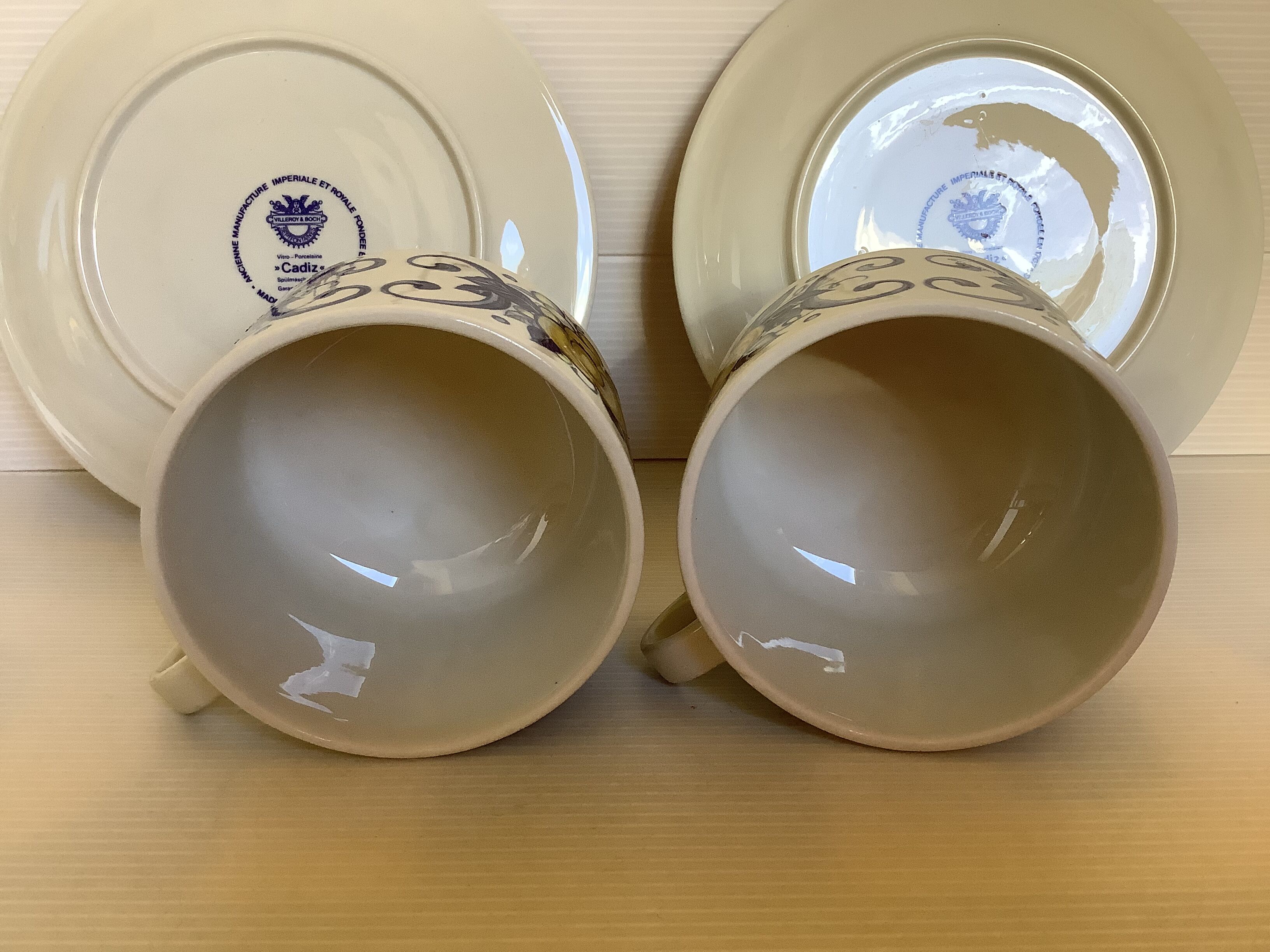 Pair large cups cadiz villeroy and boch