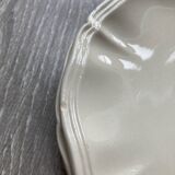 4 Sarreguemines earthenware saucers Ivory