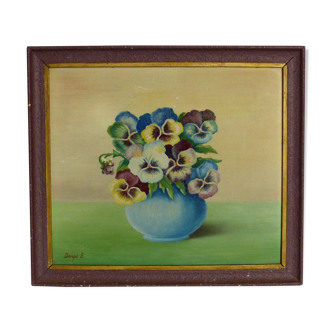 Huile sur panneau pensées