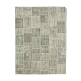 Tapis oriental vintage tissé à la main 172 cm x 236 cm gris patchwork