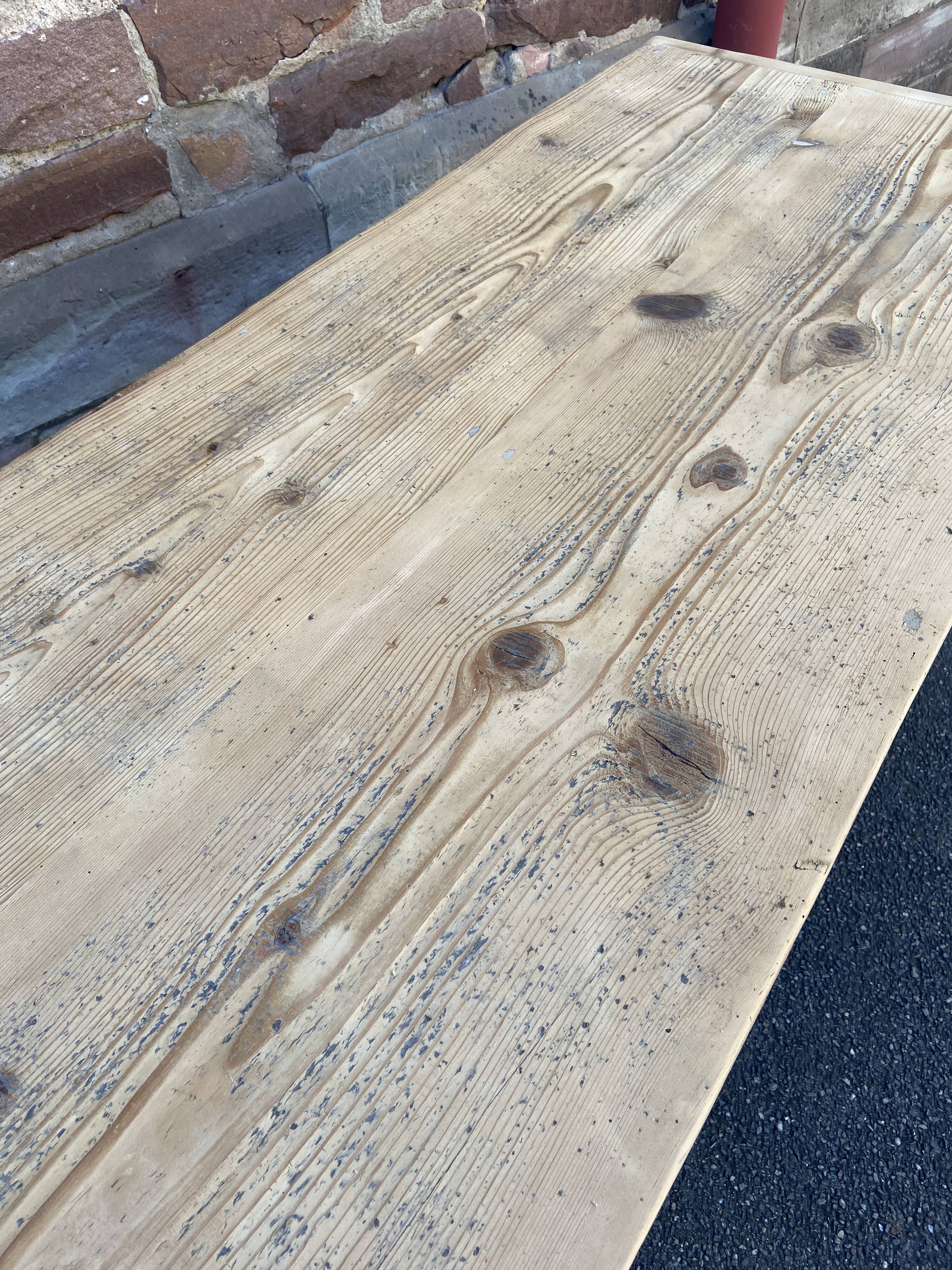 large farmhouse table Alsace 190cm fir 1900