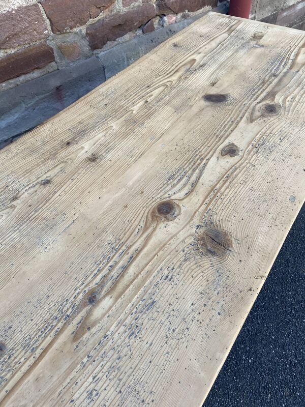 Table de ferme alsace 190cm en sapin 1900