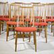 Mid-Century Dining Chairs in Walnut, Set of 10, 1960s