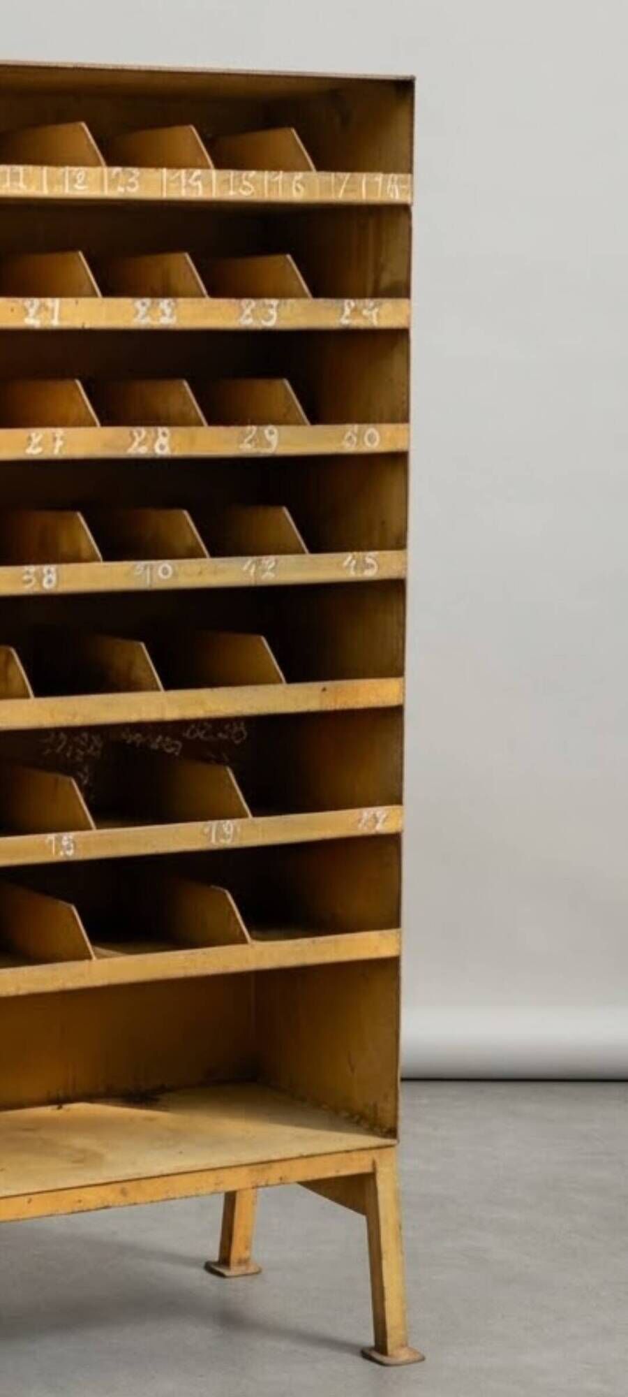 Industrial shelving unit with compartments