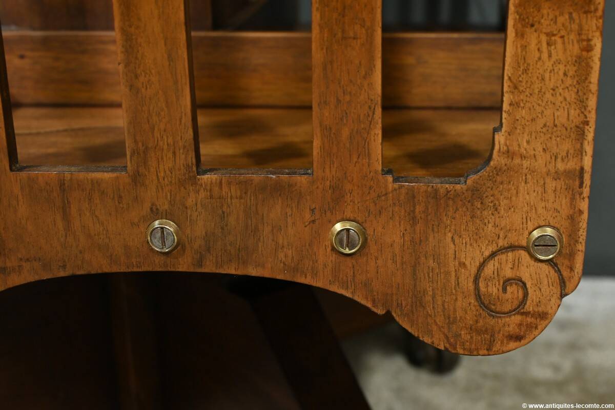 Revolving Walnut Bookcase, stamped G.Lancelin – 1900