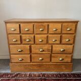 16 drawer counter in solid oak