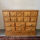 16 drawer counter in solid oak