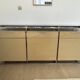 Buffet modulaire laqué champagne et acier chromé, années 80-90