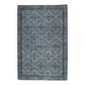 Tapis en laine et coton turc vintage des années 1970, noué à la main, gris 173x263.