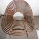 Fauteuil coquille en rotin et osier