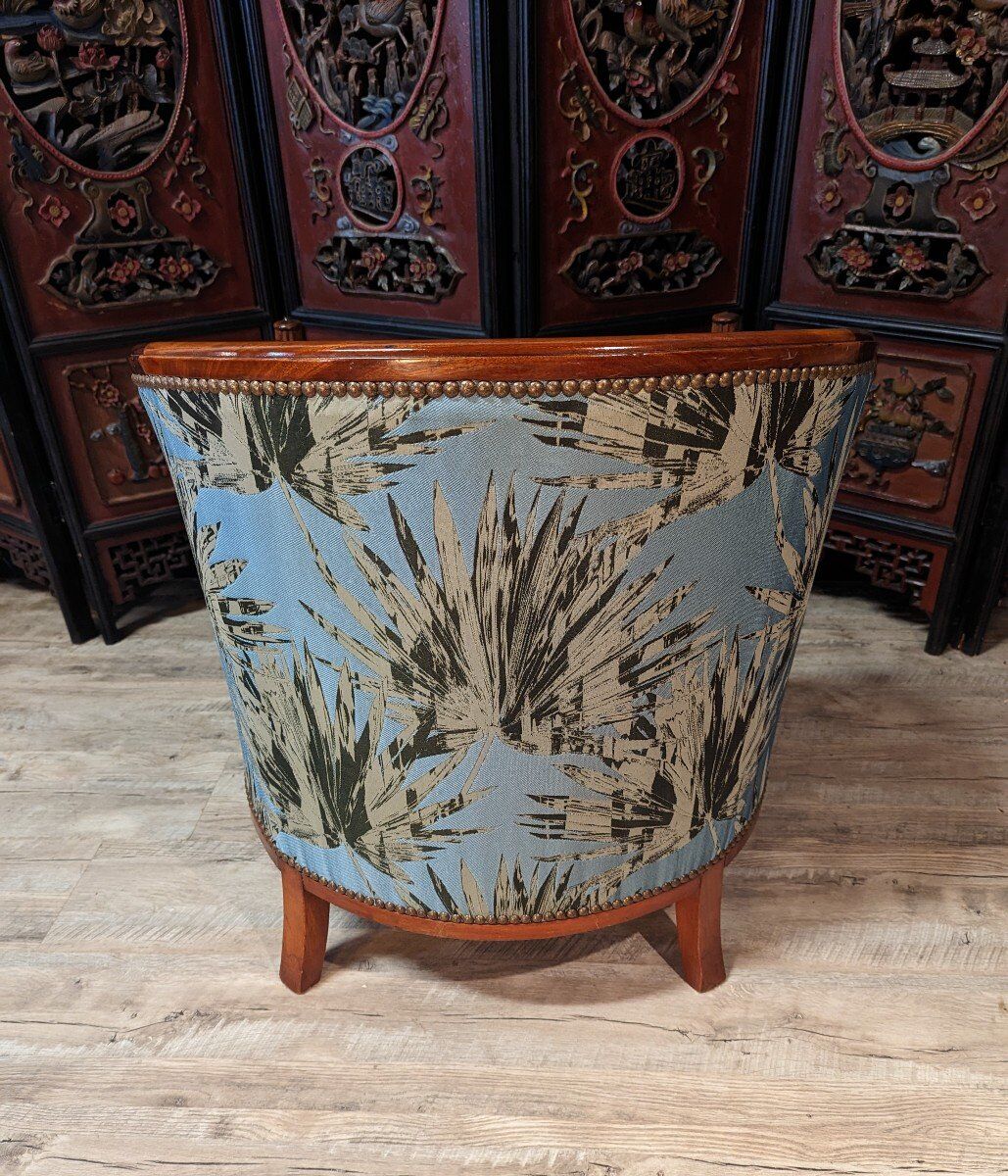 Pair of Art Deco mahogany armchairs