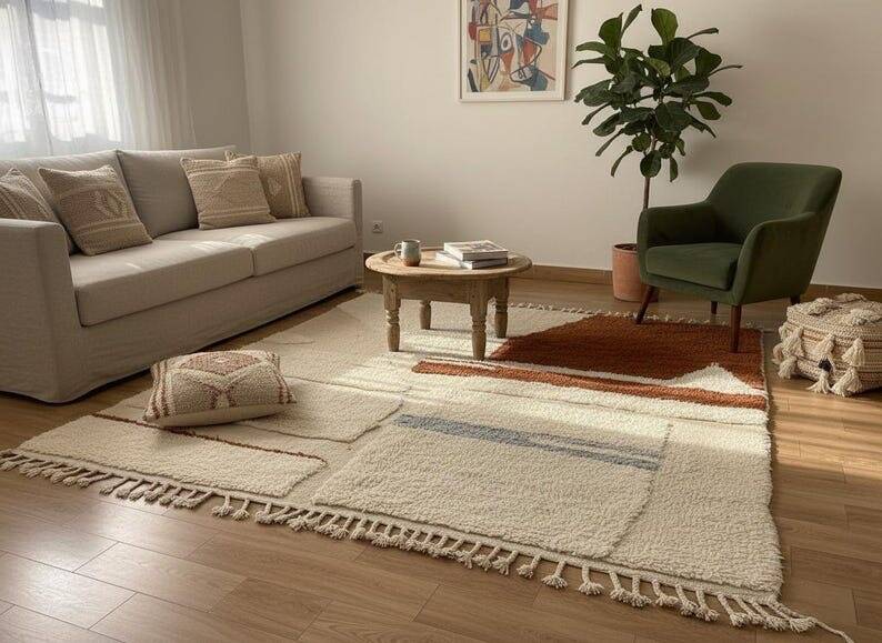 Authentic traditional handwoven Atlas Moroccan rug size 1.4/2.6.