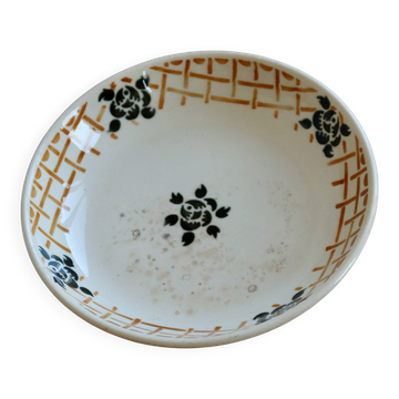 Vintage low compote ironstone Badonviller Roscoff model