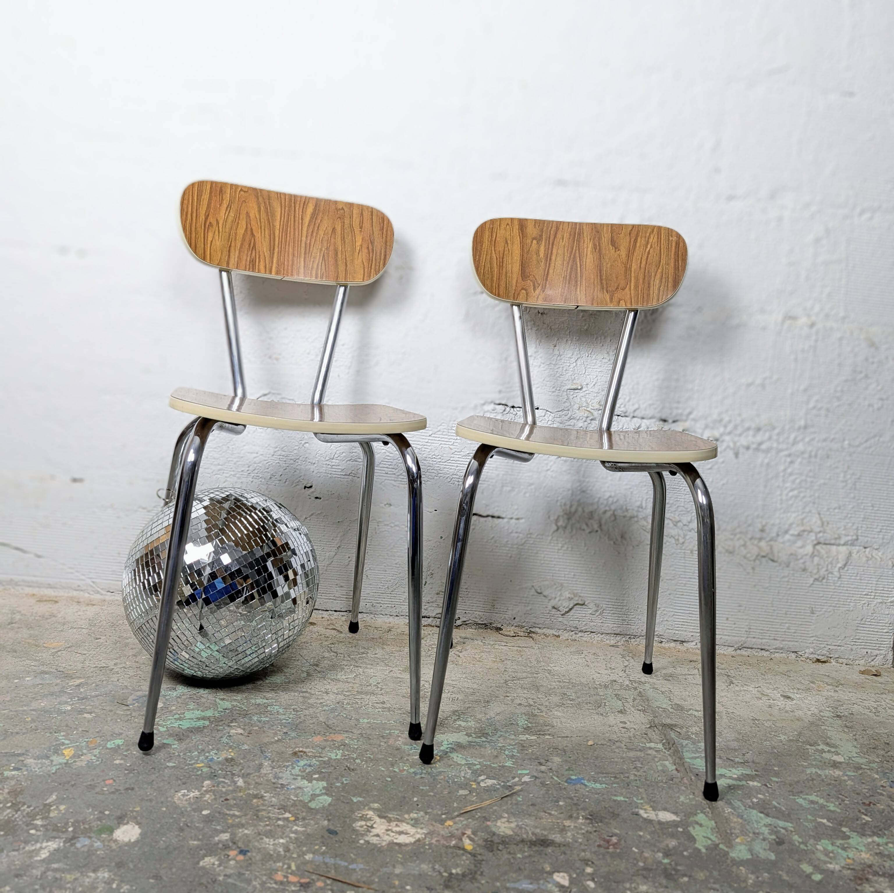 Pair of formica chairs