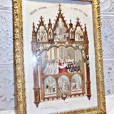 RARE 1929 France - Old framed Communion Certificate - French religious article