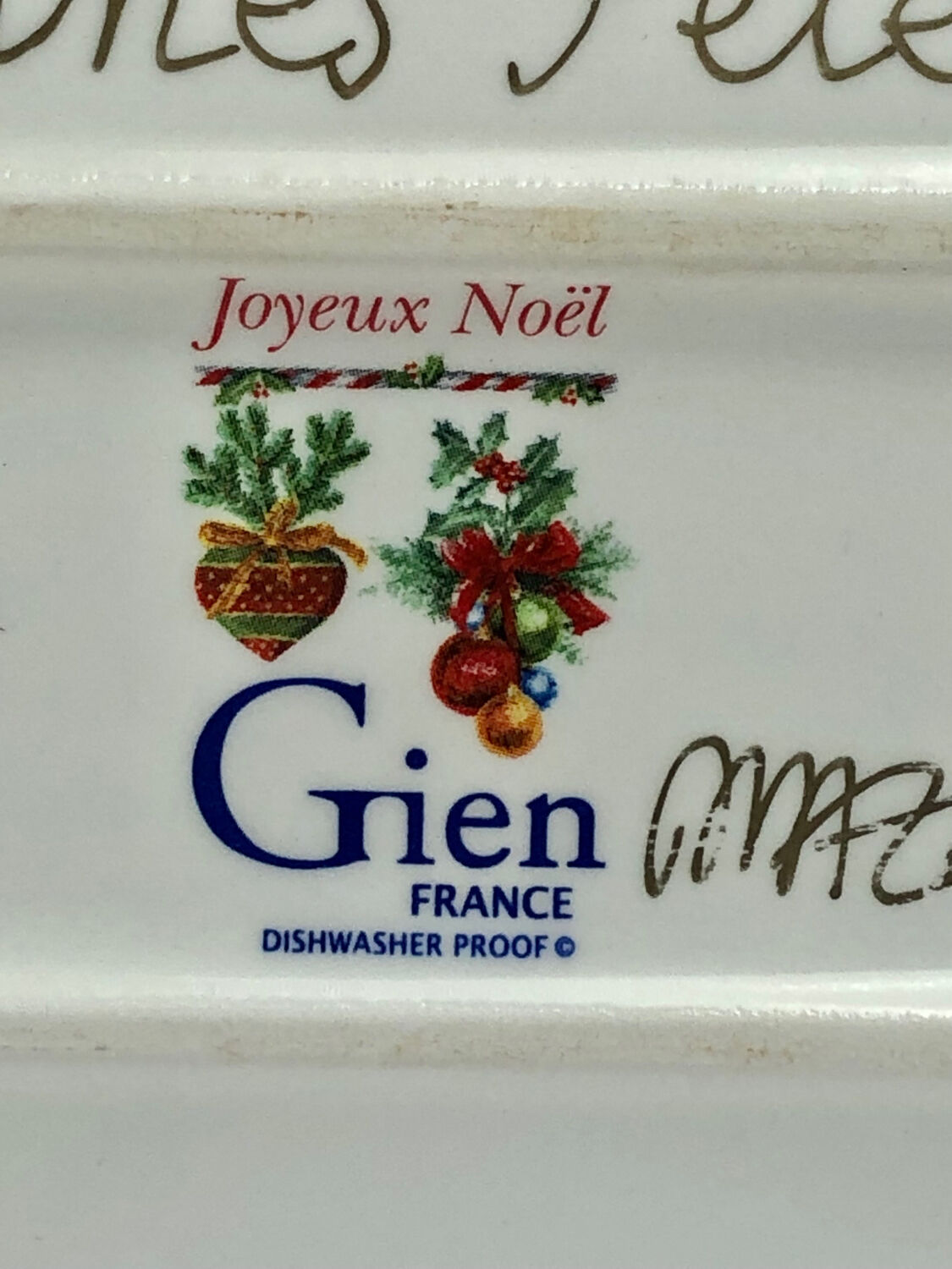 Ravier earthenware tray Gien Noel