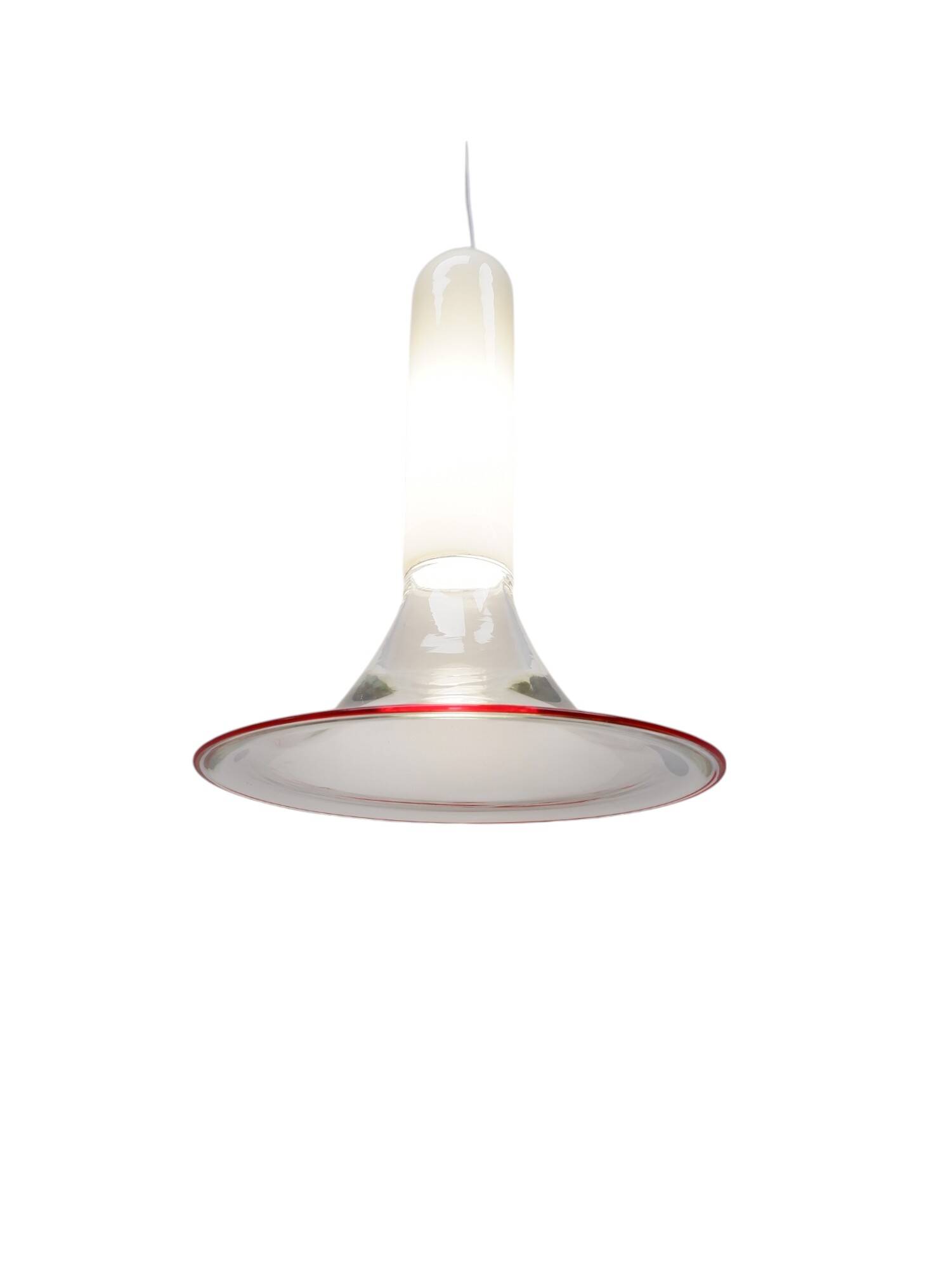 Murano glass hanging lamp for Leucos Italy, 1970s