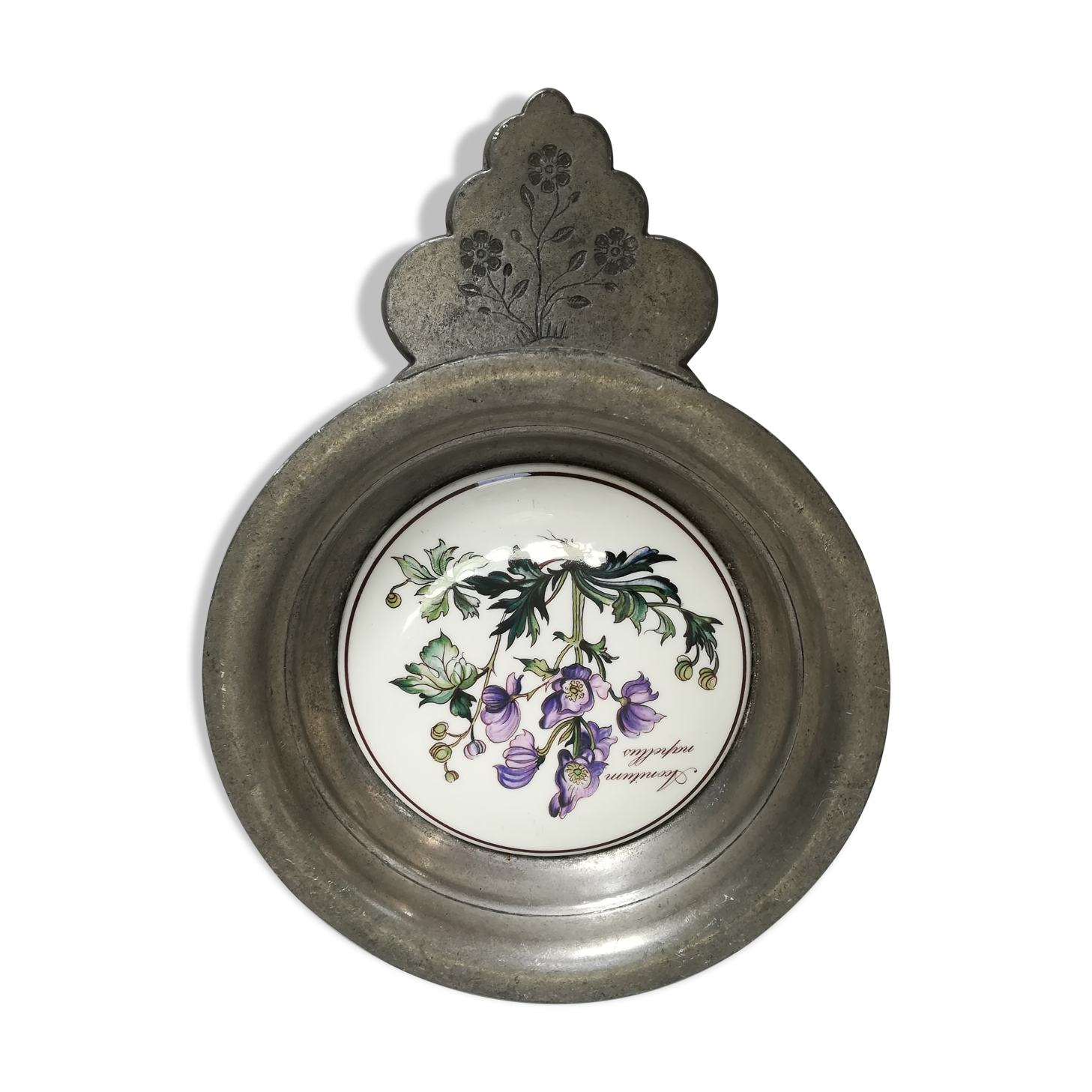 Coupelle porcelaine étain