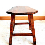Brutalist wooden stool 1950