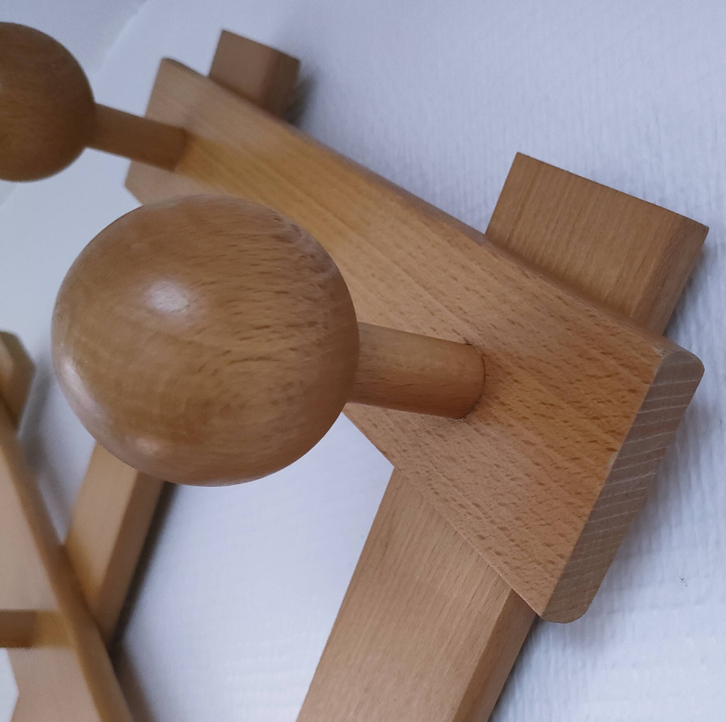 Solid pine crossbar coat rack from the 90s