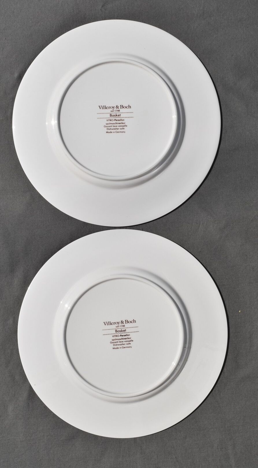 6 flat plates Villeroy & Boch basket model