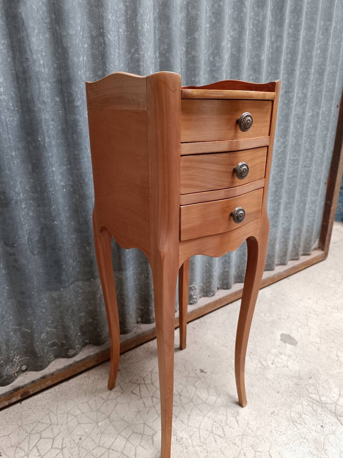 Solid wood bedside table