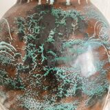 Handmade ceramic vase by Mongolfier, signed Yvon Roy, 1960