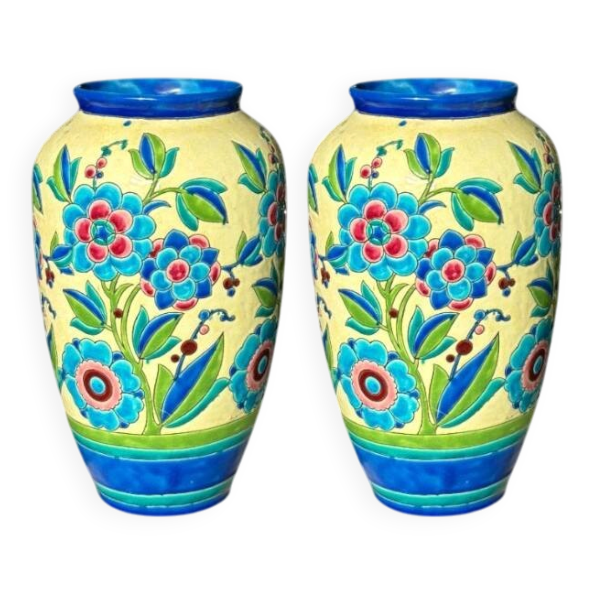 Pair of KERAMIS Vases - Art Deco