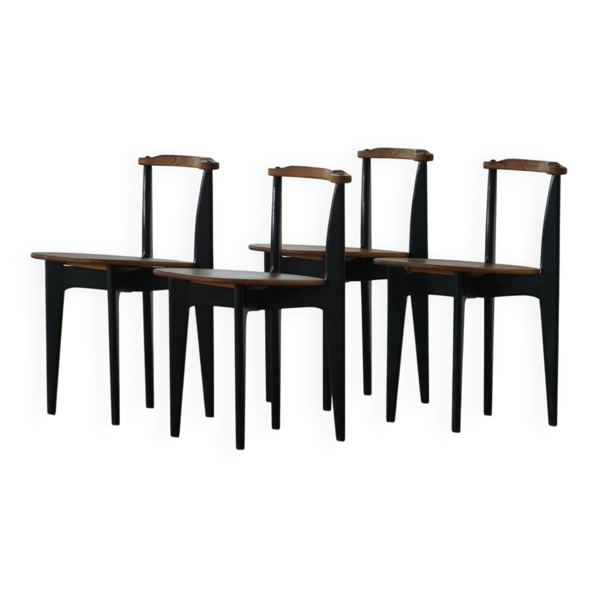Set of 4 'Thema' chairs in pine by Yngve Ekström, Swedese, Modern Swedish, 1954