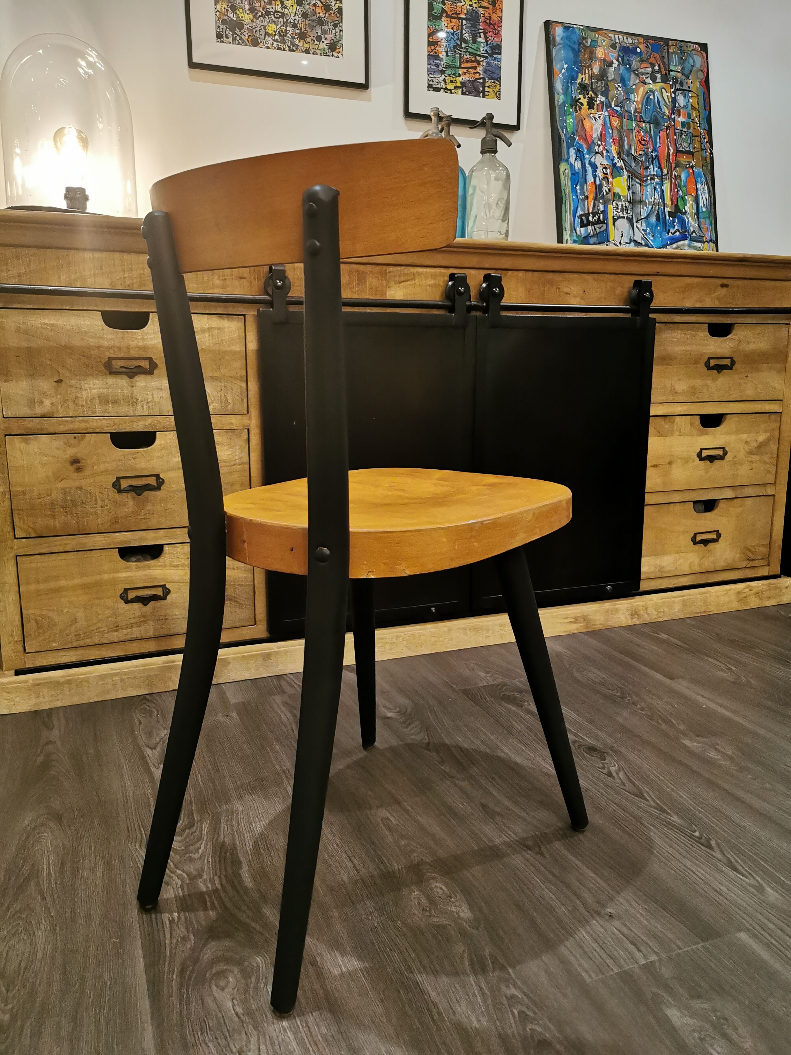 Series of 6 chairs bistro Baumann and Luterma