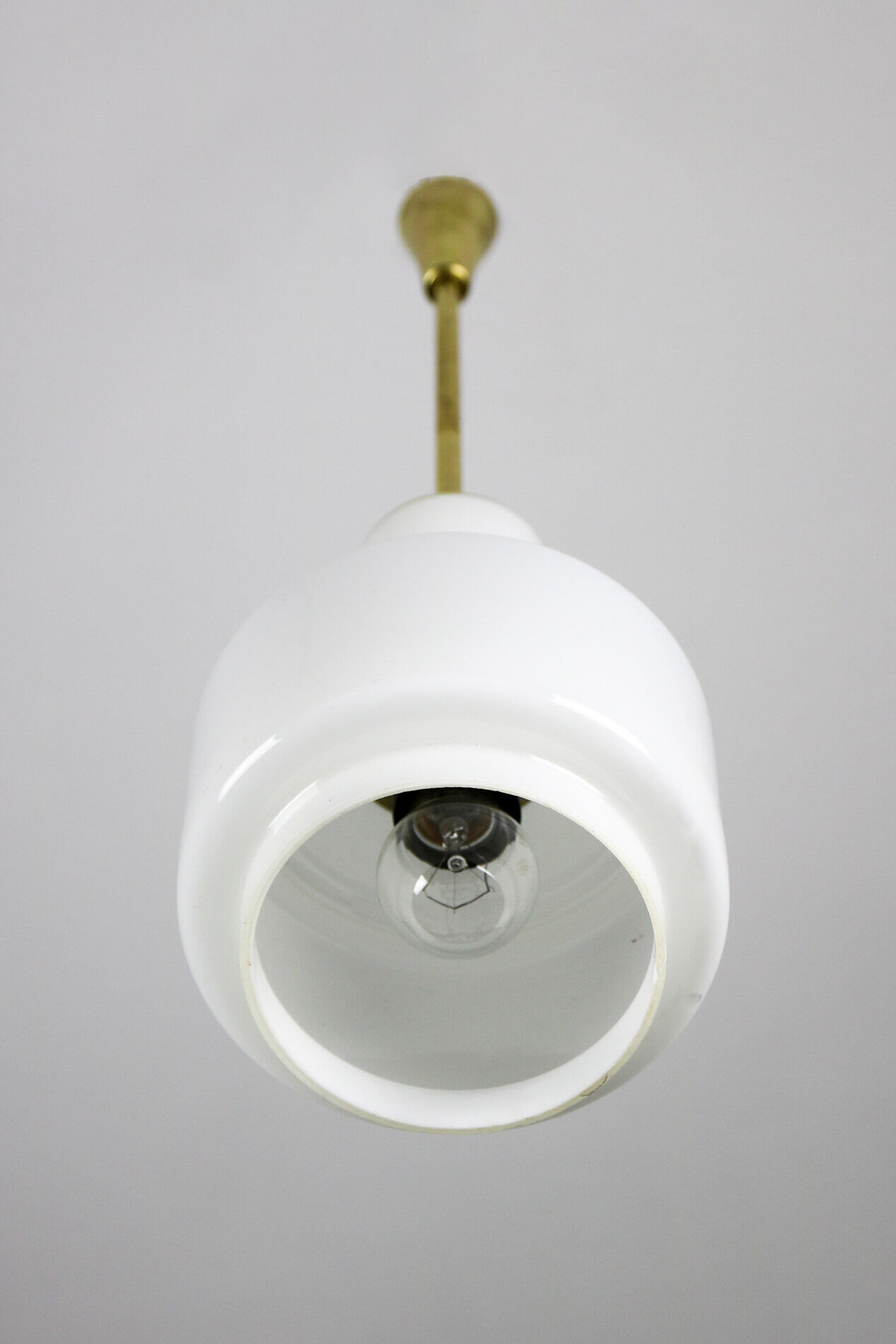 Vintage bauhaus opaline cascade pendant light, 1940s
