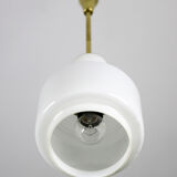 Vintage bauhaus opaline cascade pendant light, 1940s