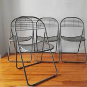 4 vintage folding chairs 1980 Niels Gammelgaard