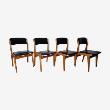 Set of 4 vintage Scandinavian chairs