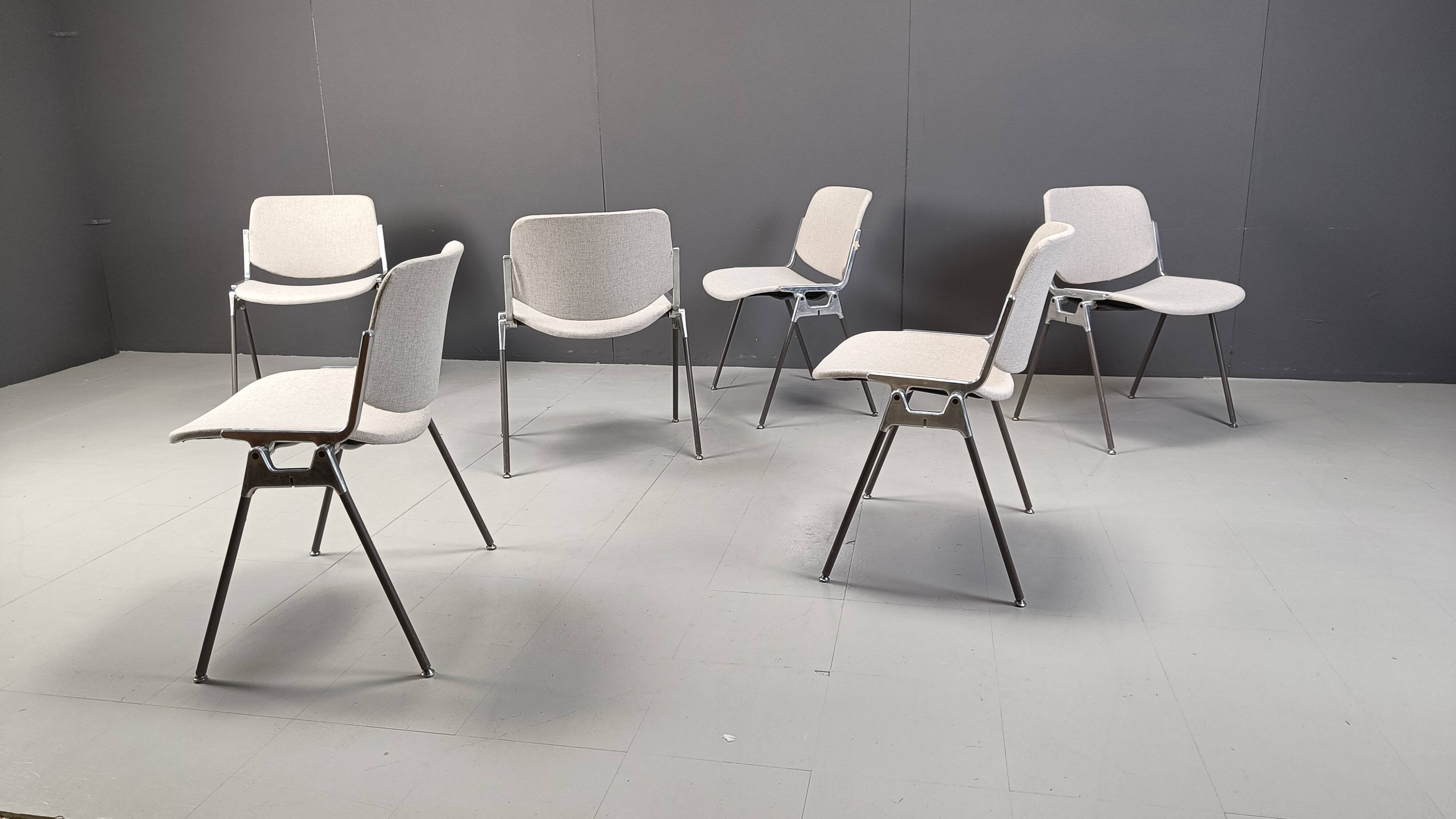 Vintage Dsc 106 Side Chairs By Giancarlo Piretti For Castelli, Set Of 6