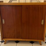 Vintage shoe cabinet with compass legs