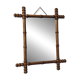 Antique turned wooden mirror in bamboo style, late 19th century A117