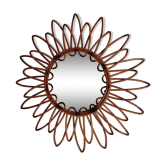 Vintage bamboo mirror