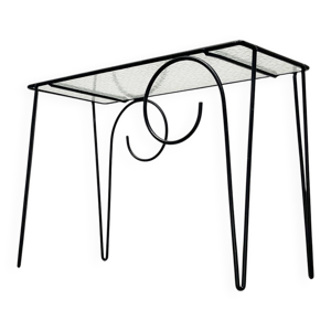 Table d'appoint en verre - style danois milieu