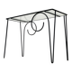 Table d'appoint en verre de style danois String des années 1960, milieu du siècle