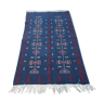 Blue Moroccan kilim carpet, handmade Berber wool rug 160/100cm